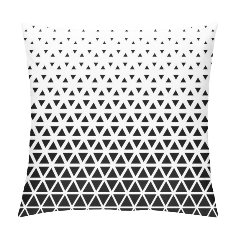 Personality  Halftone Triangle Abstract Background. Black And White Vector Pattern. Pillow Covers