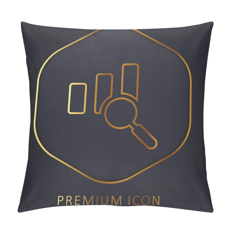 Personality  Analytics Golden Line Premium Logo Or Icon Pillow Covers