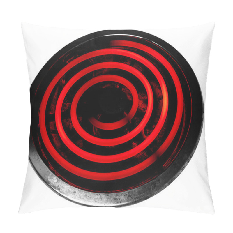 Personality  Glowing Electric Stove Burner Head Spiral Pillow Covers