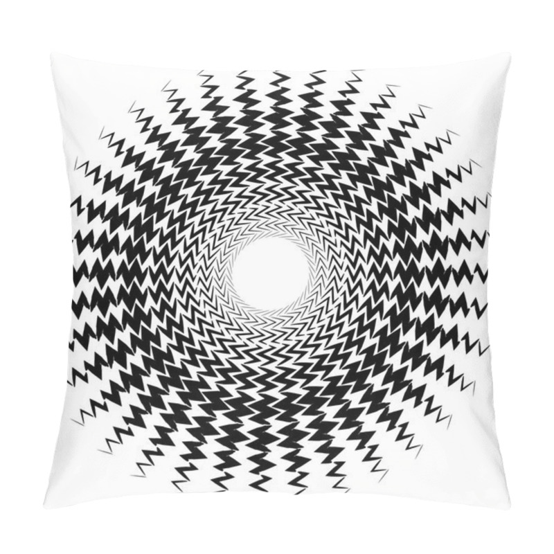 Personality  Element With Bursting Radial Distorted Lines  Pillow Covers