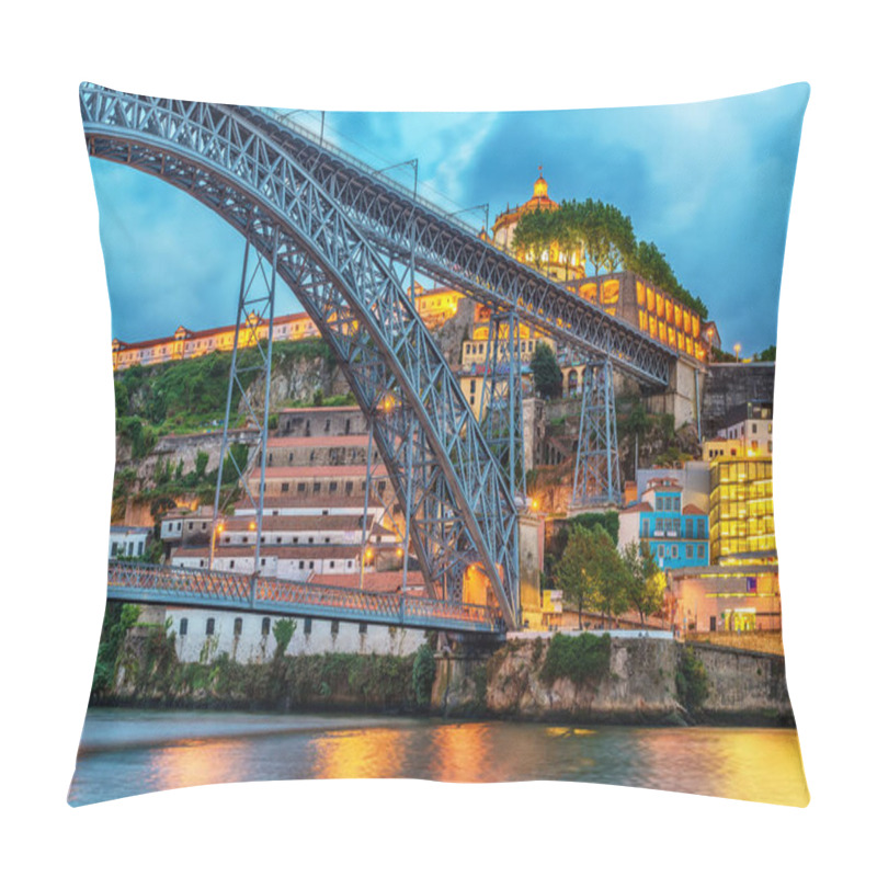 Personality  Porto, Portugal: The Dom Luis I Bridge And The Serra Do Pilar Monastery On The Vila Nova De Gaia Side Pillow Covers