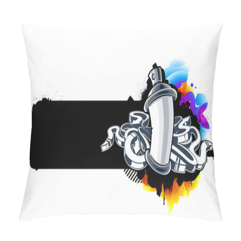 Personality  Strange Graffiti Image With Can Pillow Covers