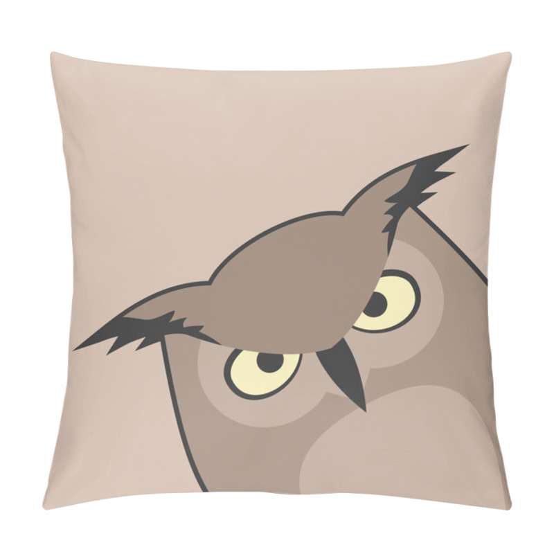 Personality  Corner Owl Vector Illustration Pillow Covers