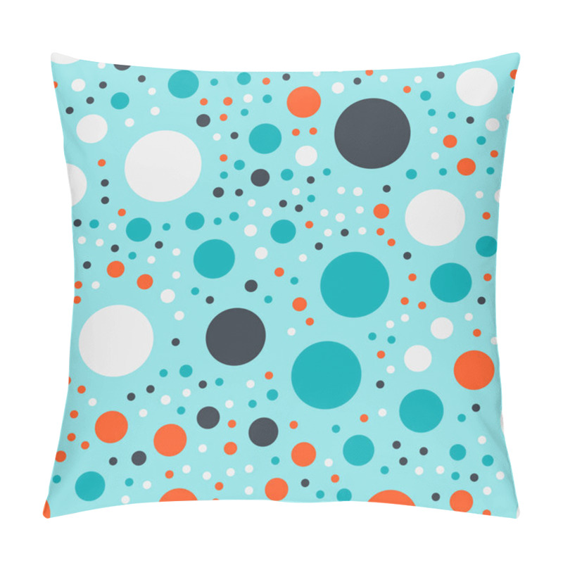 Personality  Colorful Polka Dots Seamless Pattern On Bright 17 Background Symmetrical Classic Colorful Polka Pillow Covers