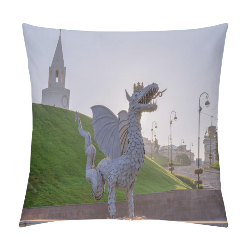 Personality  Zilant Dragon. Kazan City, Russia. Pillow Covers