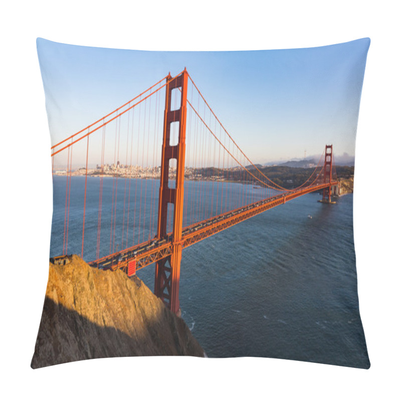 Personality  Golden Gate Bridge At Sunset From Battery Spencer Viewpoint Pillow Covers