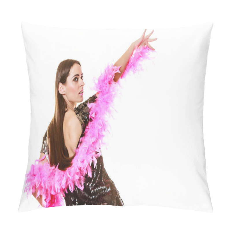 Personality  Woman In Evening  Dress Dancing Pillow Covers