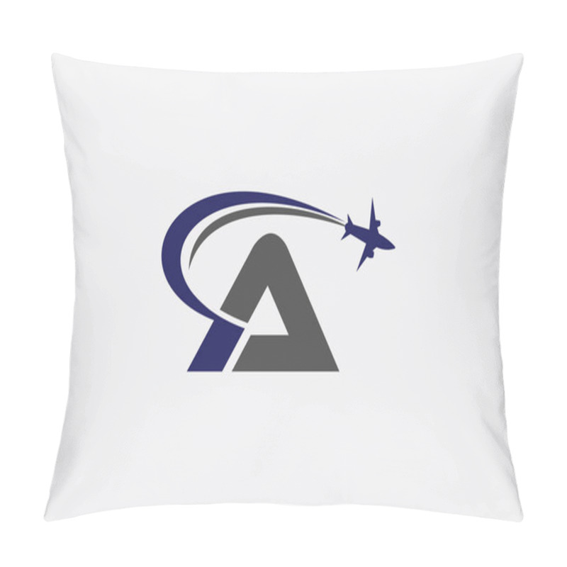 Personality  Tour And Travel Logo Design, Airline Agency Symbol And Aviation Company Monogram Logo Vector With Letters Pillow Covers