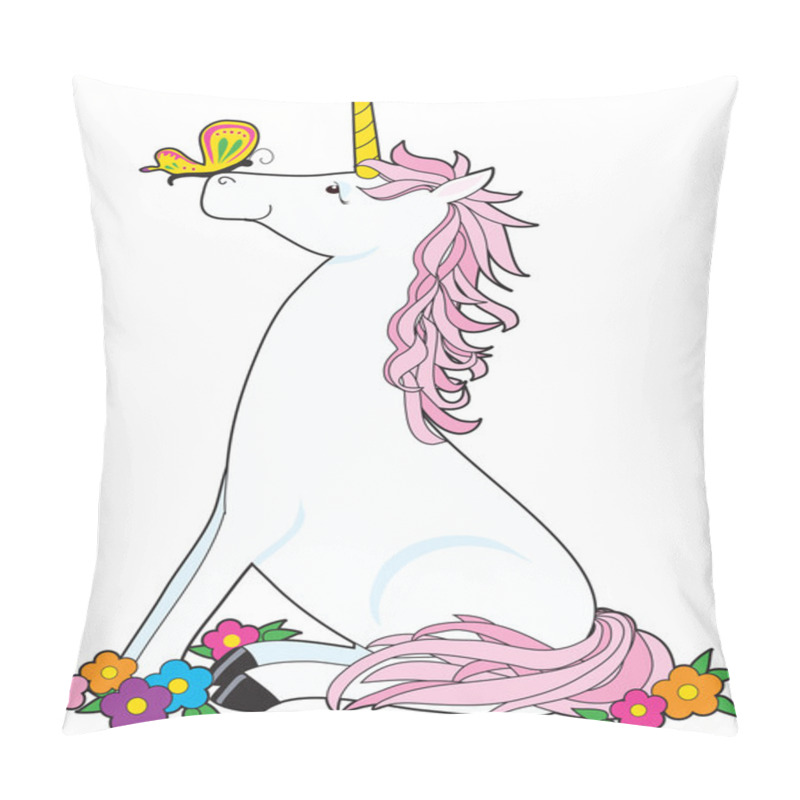 Personality  Unicorn Butterfly Pillow Covers