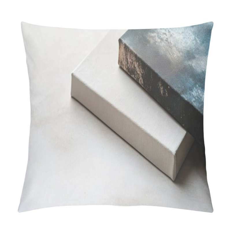 Personality  Two Canvas Prints Resting On A Soft, Neutral Background. Pillow Covers