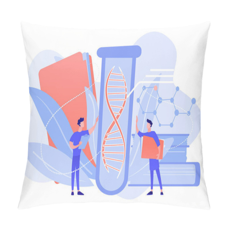 Personality  Genetic Testing Concept Vector Illustration. Pillow Covers