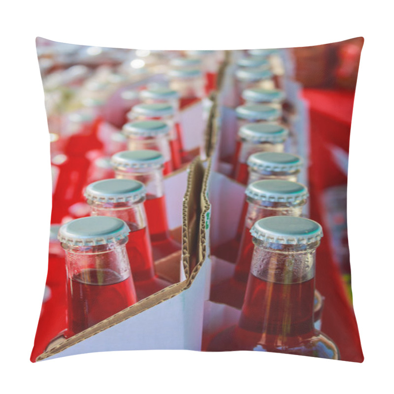 Personality  Closeup Of Assorted Soda Bottles  Pillow Covers