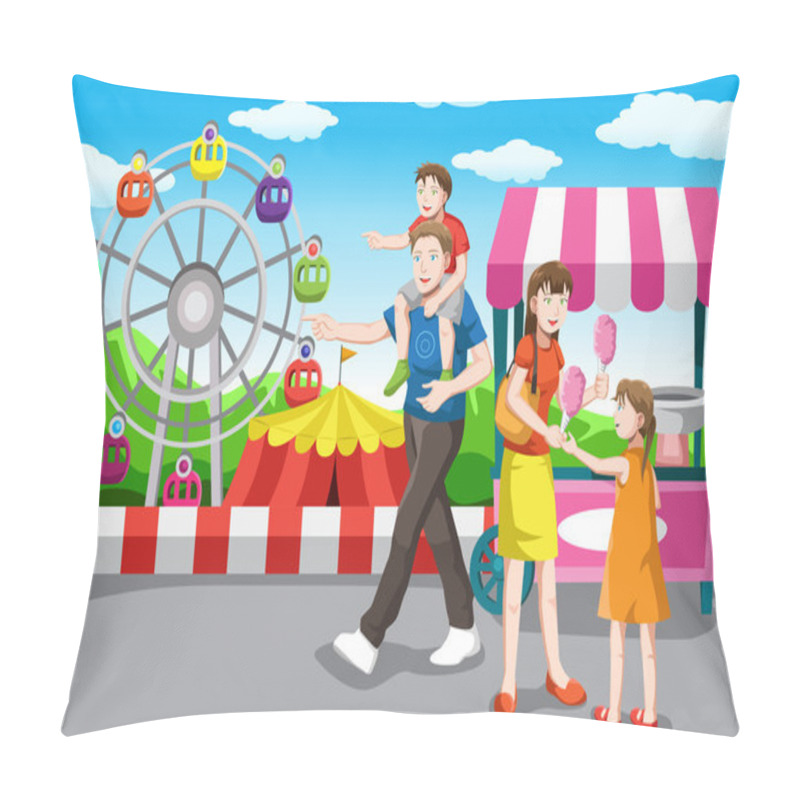 Personality  Happy Family Going On A Vacation Pillow Covers