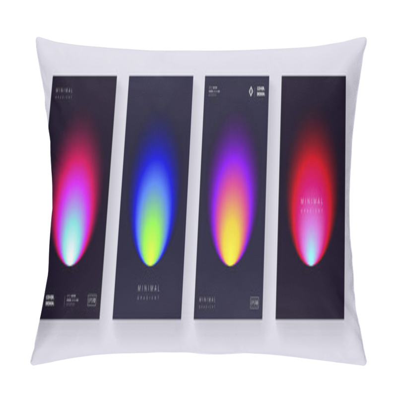 Personality  Set Of Abstract Minimal Posters With Vibrant Gradient Shapes. Modern Trendy Fluid Colorful Cover Vector Design. Pillow Covers