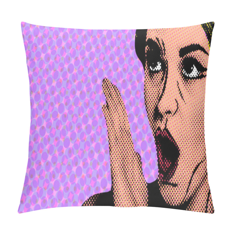 Personality  Pop Art Comic Style Woman, Retro Poster Pillow Covers