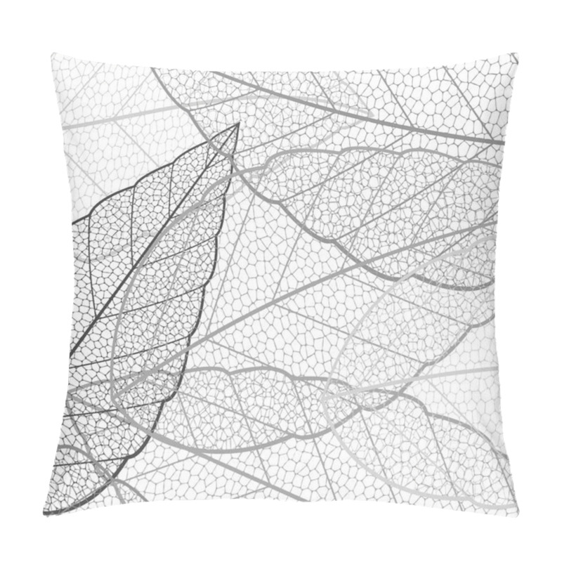 Personality  Seamless Grey Autumn Leaves Background, Vector, Illustration Pillow Covers