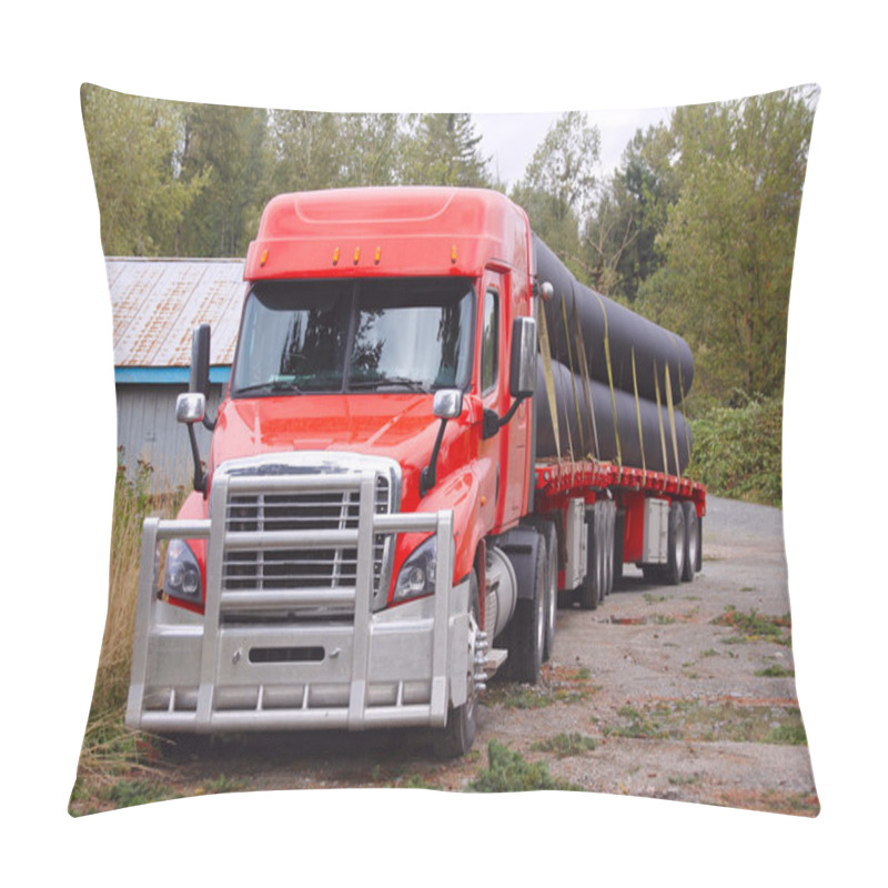 Personality  Semi Trailer Flatbed Truck Pillow Covers