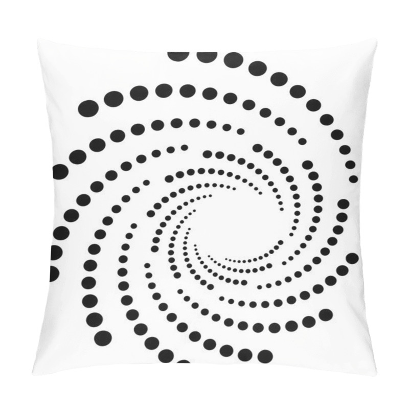 Personality  Circular, Radial Dots Element. Pillow Covers