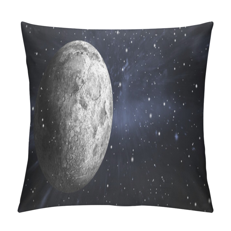 Personality  Full Grey Moon Against Outer Space Pillow Covers