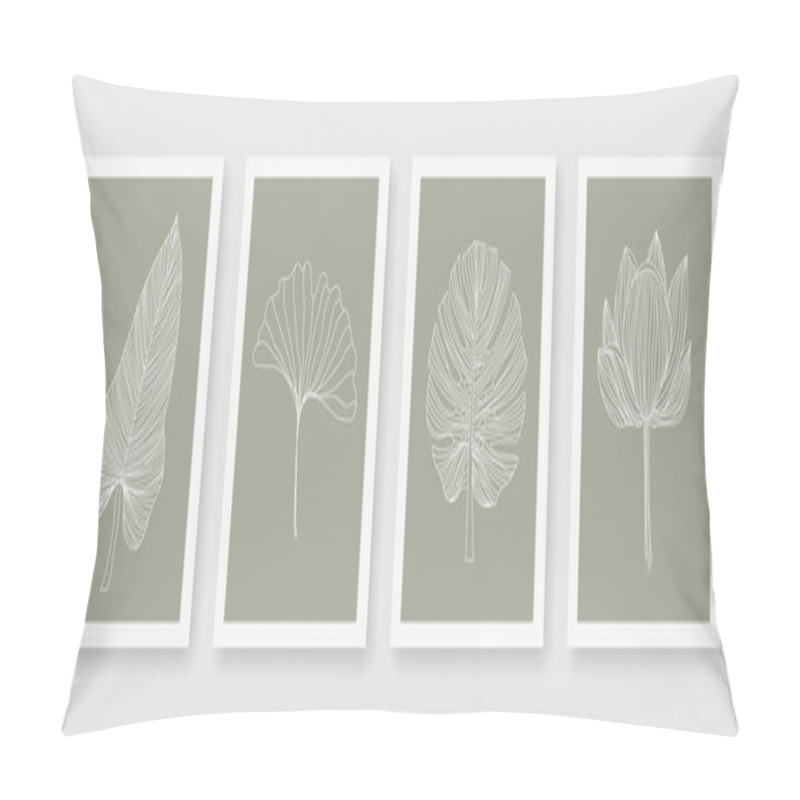 Personality  Abstract Plant Art Design. Botanical Minimal And Natural Wall Art Vector Set. Foliage Line Art Hand Draw Floral And Leaves. Print, Cover, Wallpaper. Pillow Covers