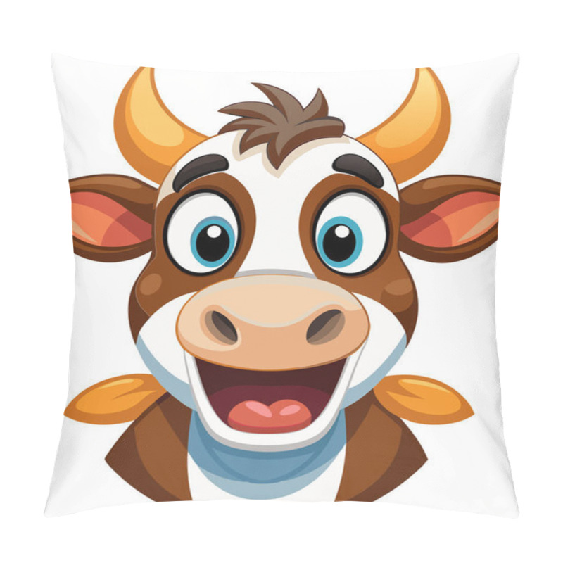 Personality  Cow Head Vector Kids Svg Printable Design Pillow Covers