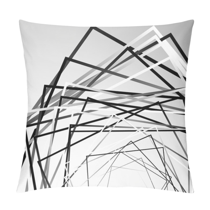 Personality  Abstract Squares Geometric Element.   Pillow Covers