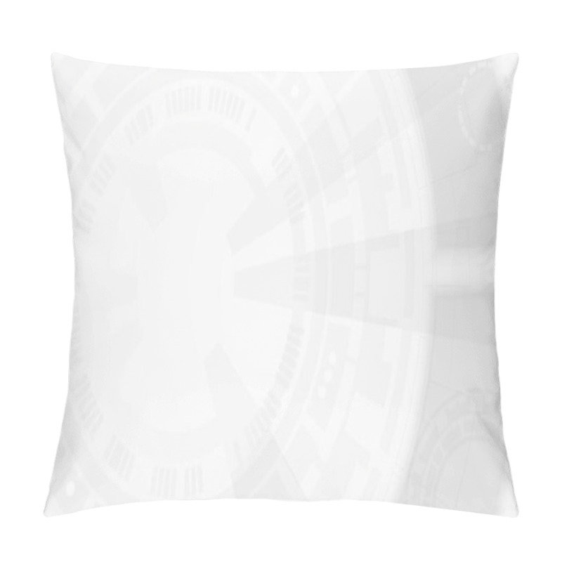 Personality  Grey Abstract Background With Tech Elements. Pillow Covers