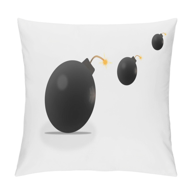 Personality  Bomb With Burning Fuse Pillow Covers