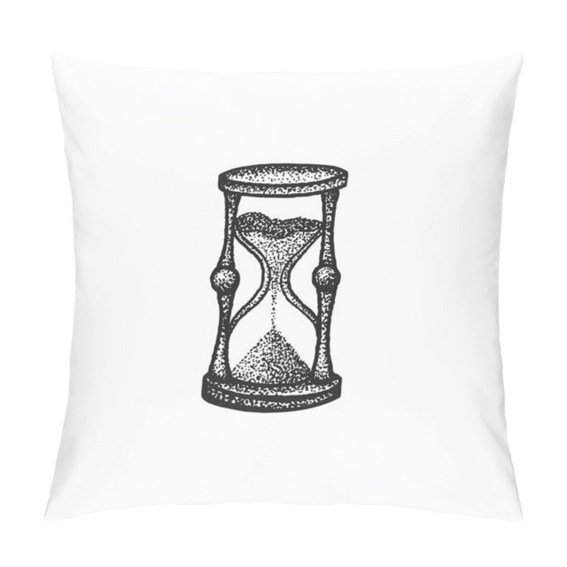 Personality  Vector Hand Drawn Sandglass Illustratio Pillow Covers