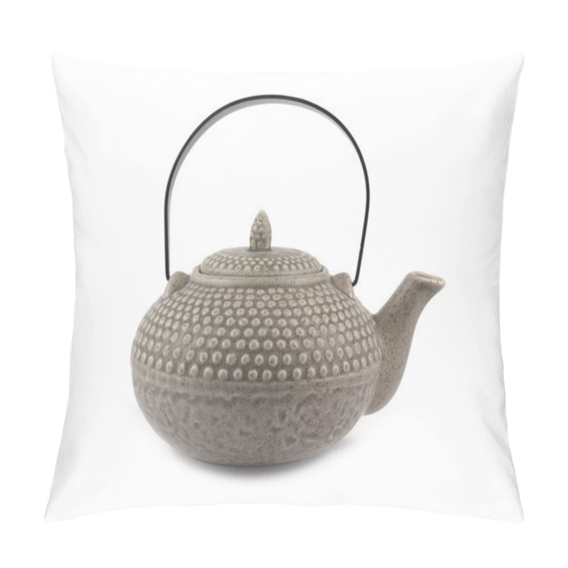 Personality  Teapot Isolated On White Pillow Covers