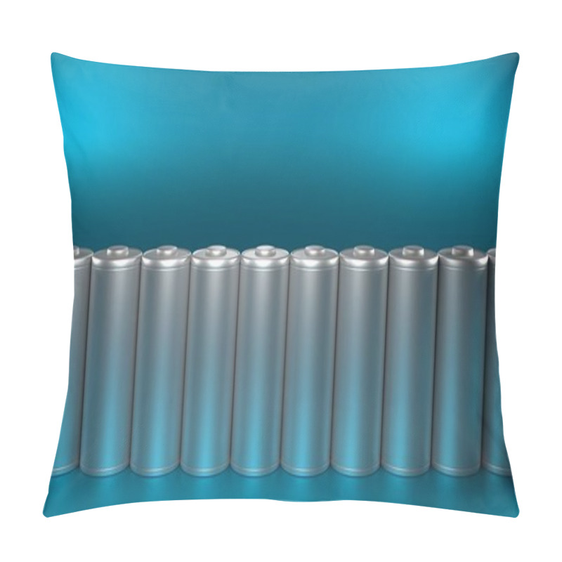 Personality  Lithium Battery Concept - Electrical Power Supply Of Rechargeable Source - 3D Illustration Pillow Covers