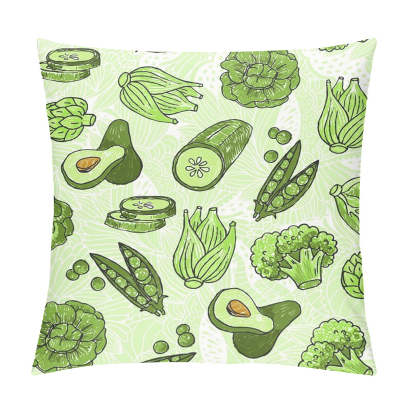 Personality  Vegetarian Green Pattern Pillow Covers