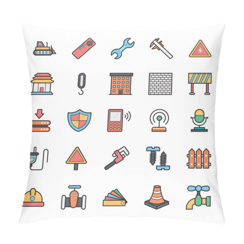 Personality  Networking, Web, User Interface And Internet Vector Icons 21 Pillow Covers