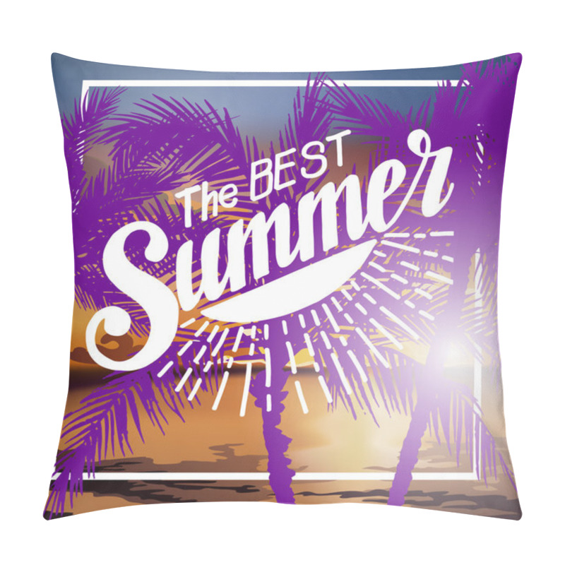 Personality  Summer Beach Party Flyer. Pillow Covers