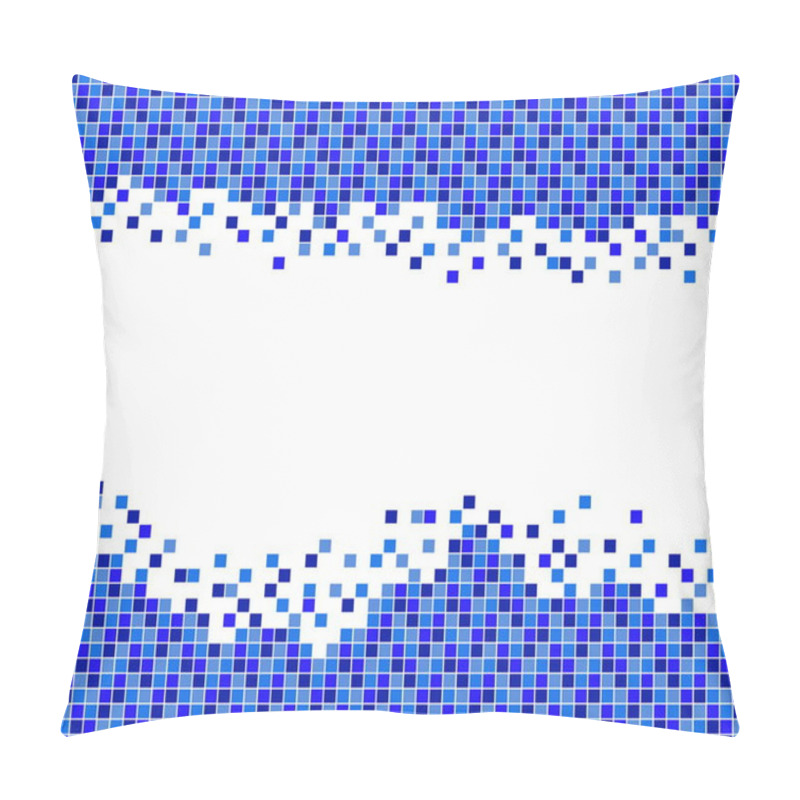 Personality  Pixel Mosaic Blue White Pillow Covers