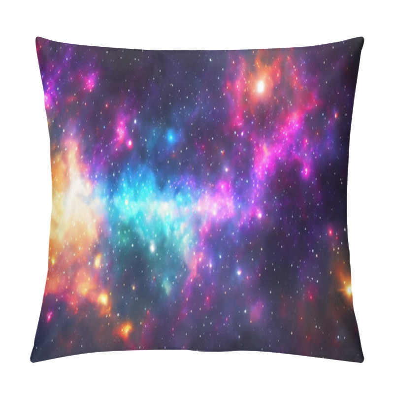 Personality  Vibrant Cosmic Nebulae And Starfield Background Pillow Covers