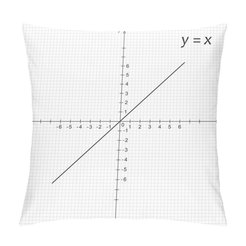 Personality  Diagram Of Mathematics Function Y Is X Pillow Covers