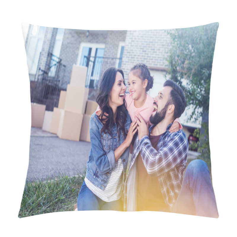 Personality  Family Having Fun Together Pillow Covers