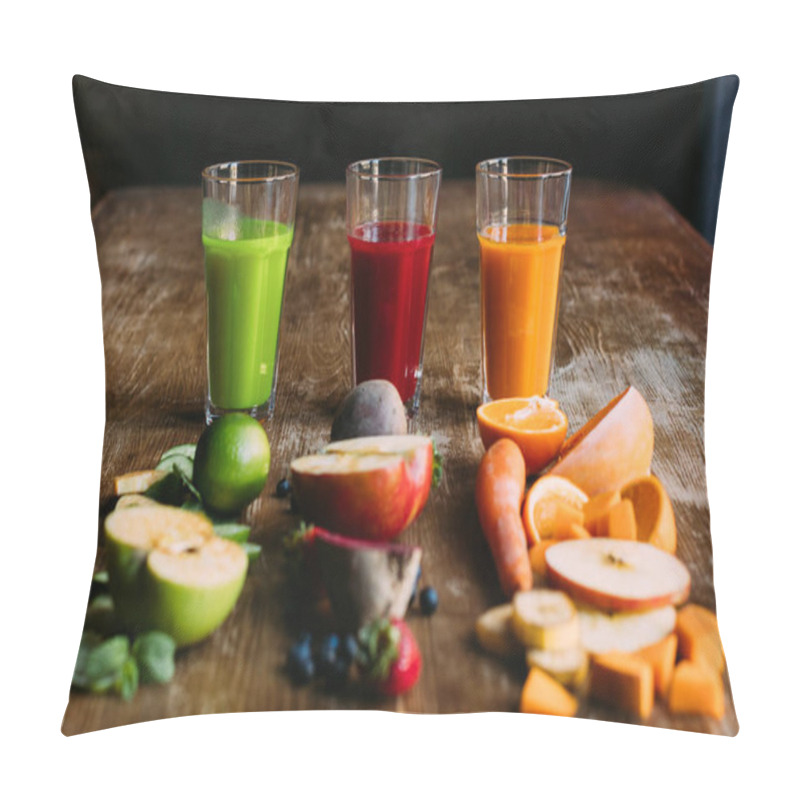 Personality  Various Smoothies In Glasses Pillow Covers