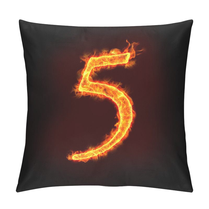 Personality  Fire Numbers, 5 Pillow Covers