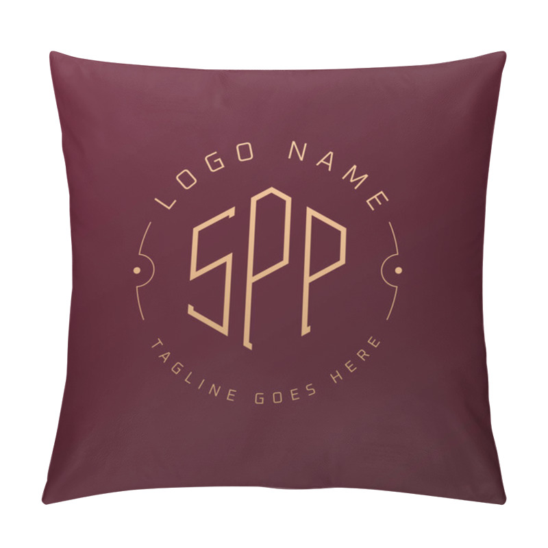 Personality  Luxury SPP Logo Design, Elegant Letter SPP Monogram Logo. Minimalist Polygon SPP Logo Design Template Pillow Covers