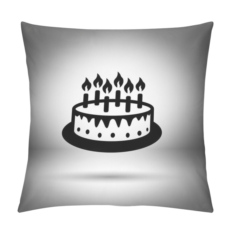 Personality  Pictograph Of Cake Icon Pillow Covers