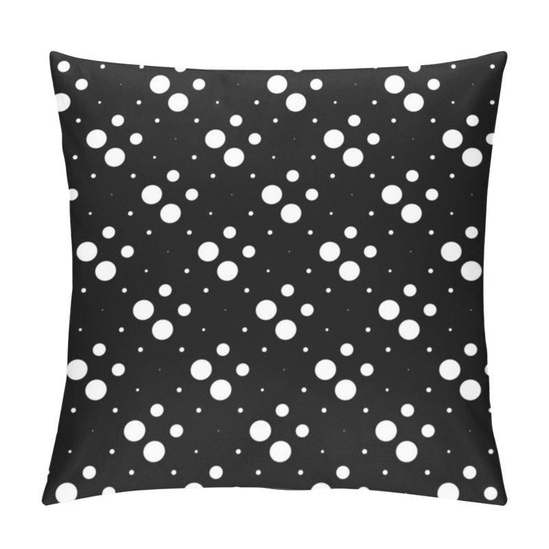 Personality  Black And White Seamless Abstract Circle Pattern Background Design Pillow Covers