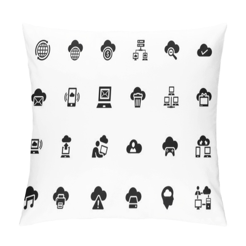 Personality  Cloud Computing Vector Icons 3 Pillow Covers