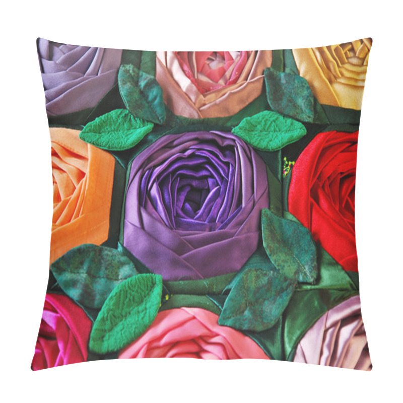 Personality  Patchwork Quilt With Flowers Pillow Covers