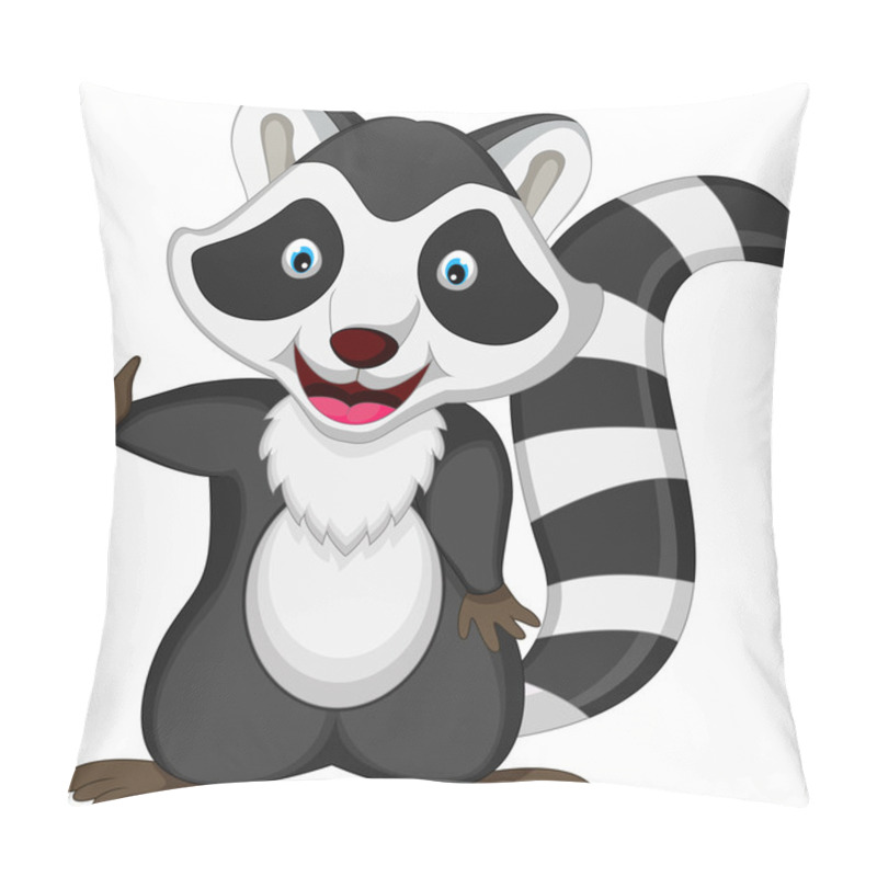 Personality  Raccoon Cartoon Posing Pillow Covers