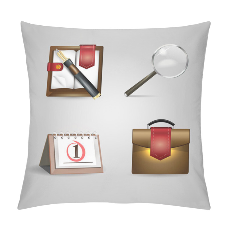 Personality  Vector Design Of Office Objects Pillow Covers