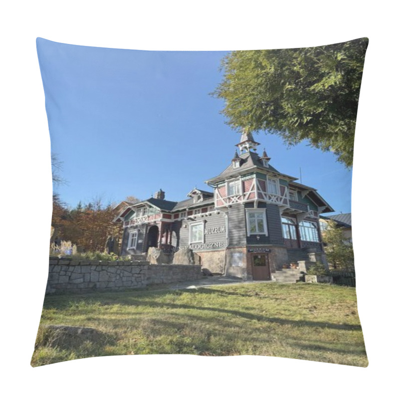 Personality  Mineralogical Museum Building In Szklarska Poreba, Poland, Showcasing Unique Geology And Natural History Exhibits. Pillow Covers