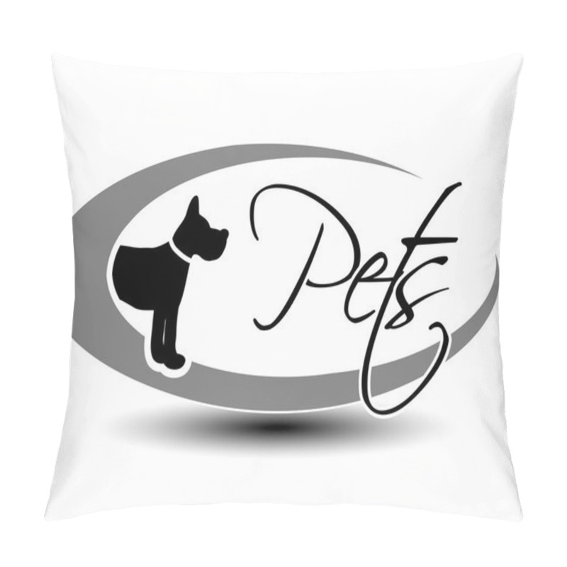 Personality  Label With Symbol Of Dog  Pillow Covers