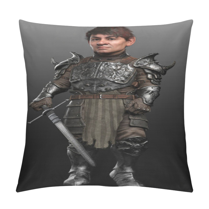 Personality  Fairytale Fae Dwarf Or Gnome Warrior In Medieval Fantasy Armor Pillow Covers